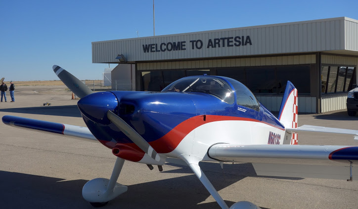 Small Plane in Front of Airport
