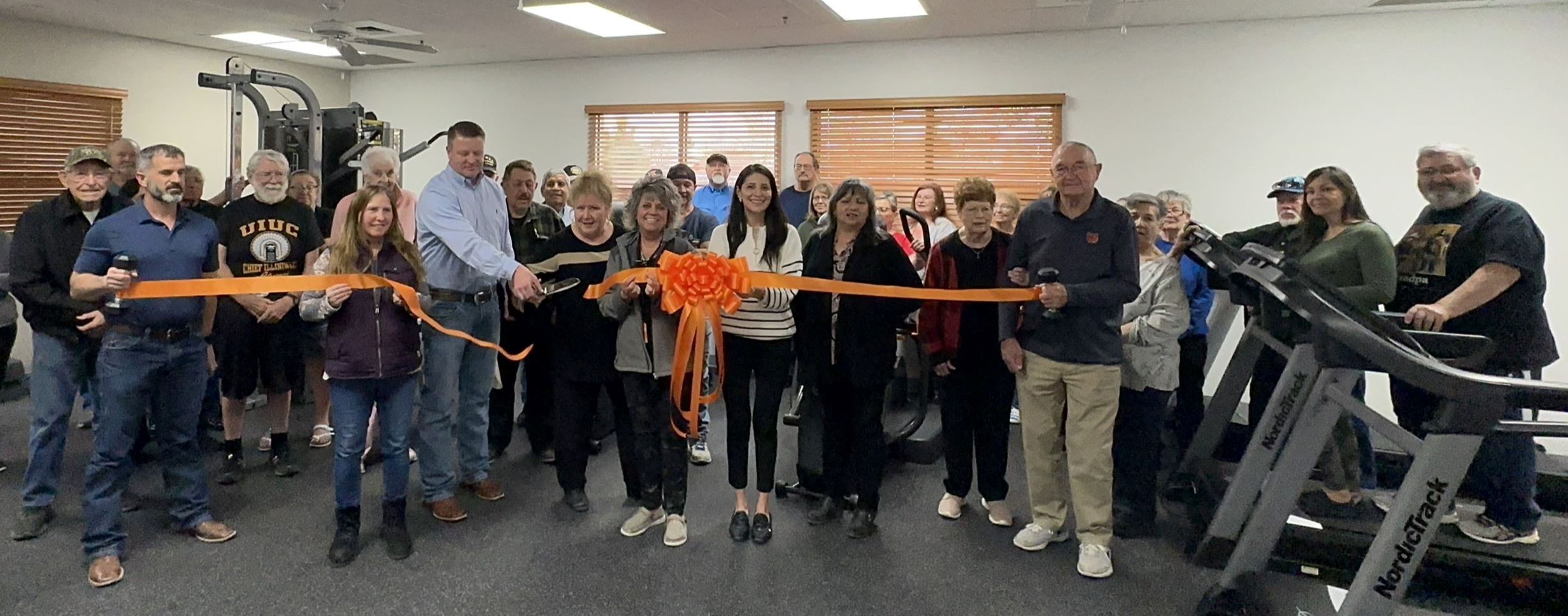 Ribbon Cutting with Mayor Jon Henry, city personnel, and community members at senior center