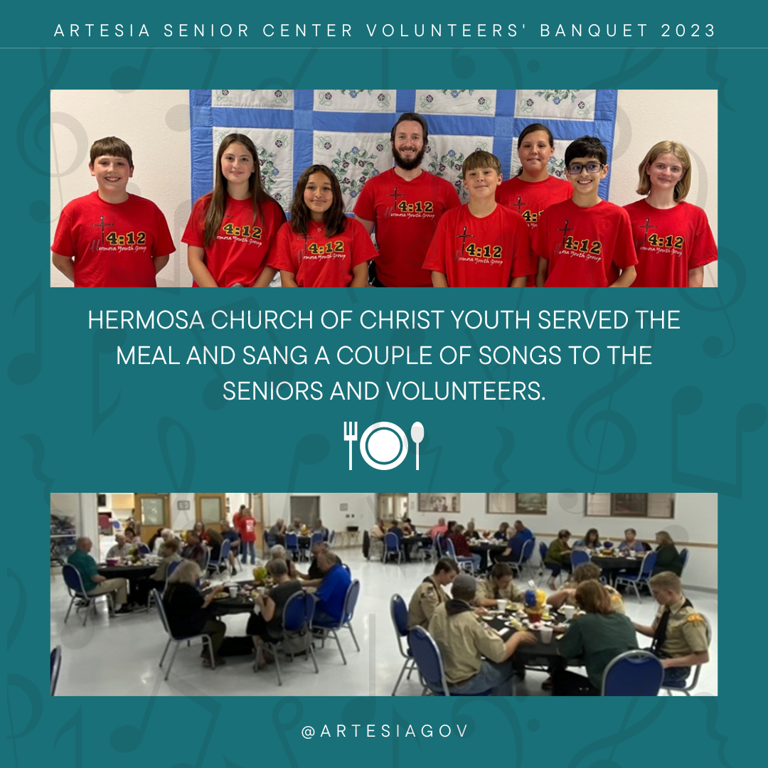 Pictured are Youth Minister, several youth from Hermosa Church of Christ, and people enjoying event